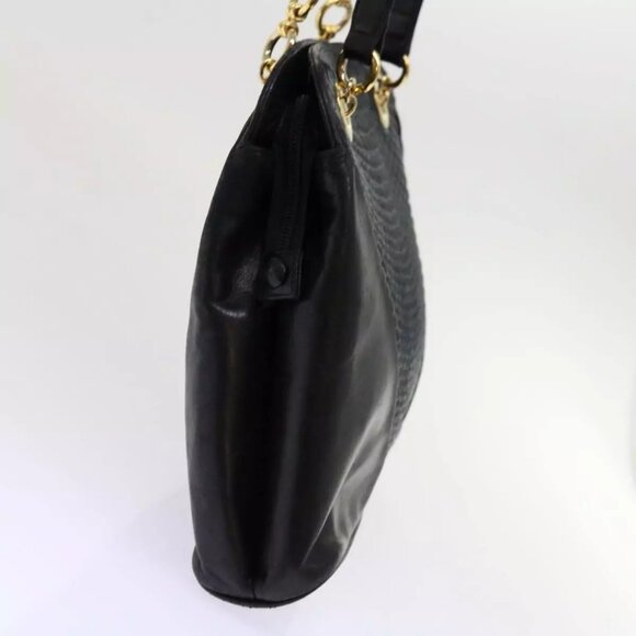 BALLY Shoulder Bag Leather Black Auth - Picture 7 of 15